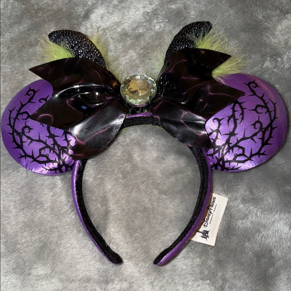 Disney Purple and Black Maleficent Minnie Ear Headband
